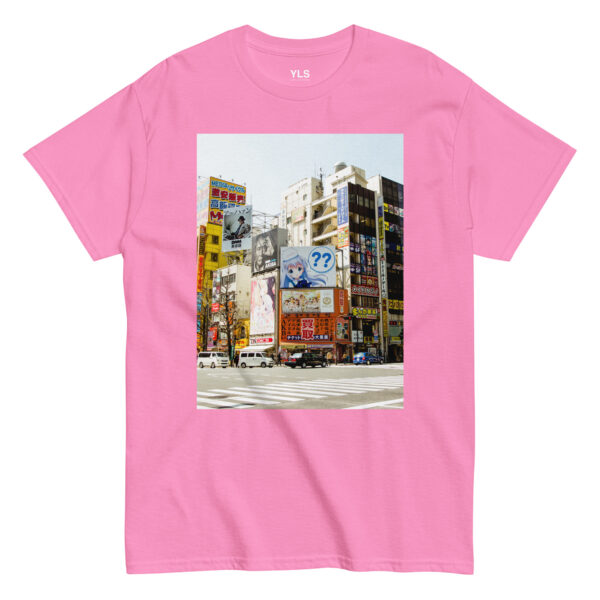 unisex-classic-tee-azalea-front-685952a99ee00.jpg Takeshi in Akihabara – Unisex T-Shirt
