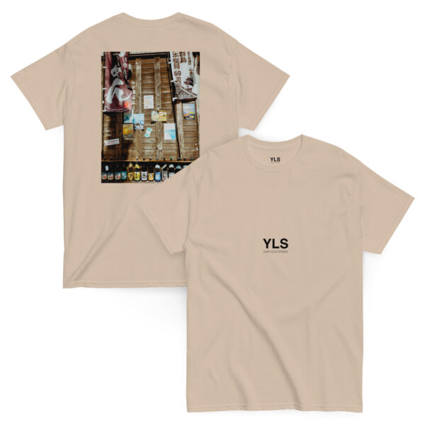 unisex-classic-tee-sand-front-and-back-68591aba7841f.jpg Fukuoka Sake Wall – Unisex T-Shirt (BACK VISION)