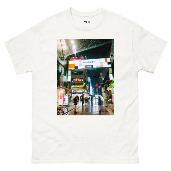 unisex-classic-tee-white-front-6856efc299f60.jpg Ueno Rain – Unisex T-Shirt