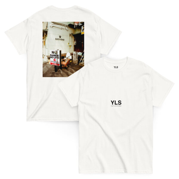 unisex-classic-tee-white-front-and-back-6856cfe26c7a8.jpg No Ramen, No Life – Fukuoka - Unisex T- Shirt (BACK VISION)